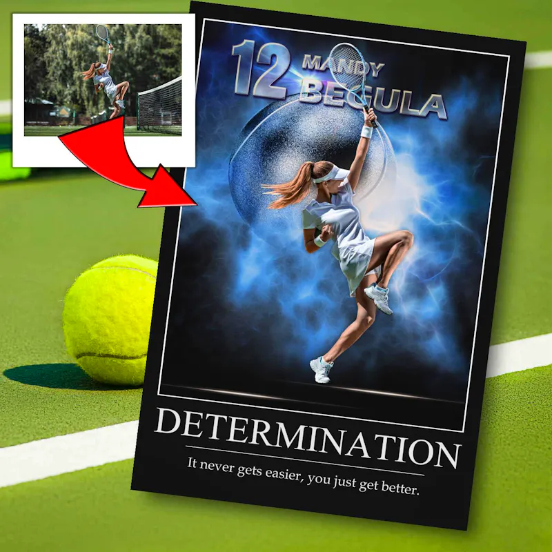 "Electric Moment" Custom Tennis Wall Art | MyFaveAthlete